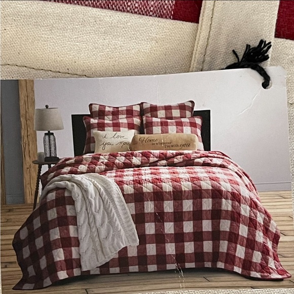 NWT Bee & Willow Buffalo Check Euro Pillow 26” - Picture 5 of 14